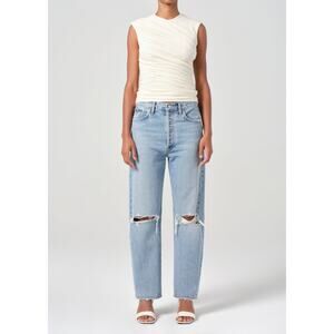 AGOLDE‎ 90's Distressed Mid-Rise Straight Leg Jeans 28